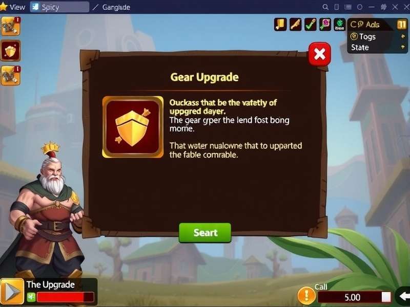 Customizing your warrior's equipment Spicy Warriors Showdown gear upgrade screen