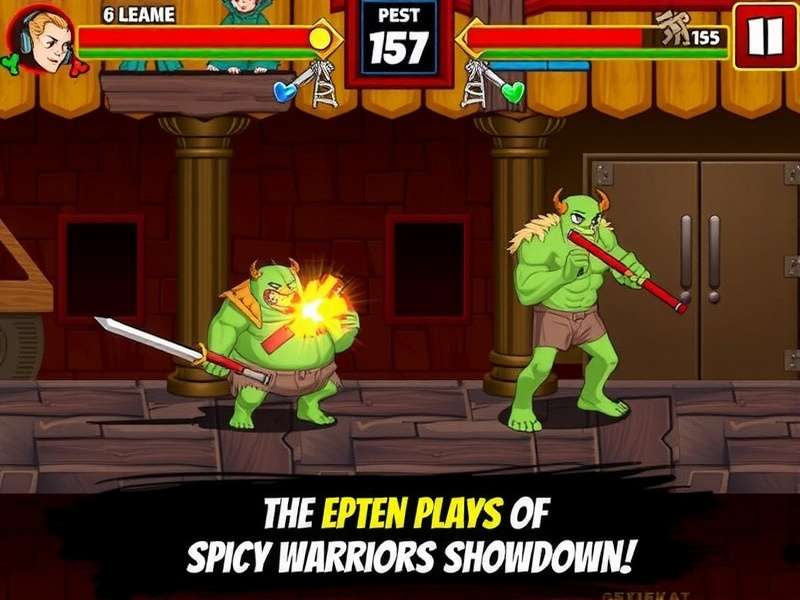 Intense battle scene from Spicy Warriors Showdown Spicy Warriors Showdown Gameplay Screenshot